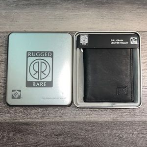 Genuine Leather Billfold Wallet in a original box - BLACK